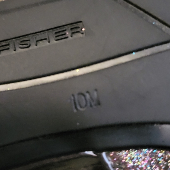 Marc Fisher Sparkly Peep Toe Heels Size 10 - Picture 5 of 6